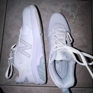 White & blue New Balance